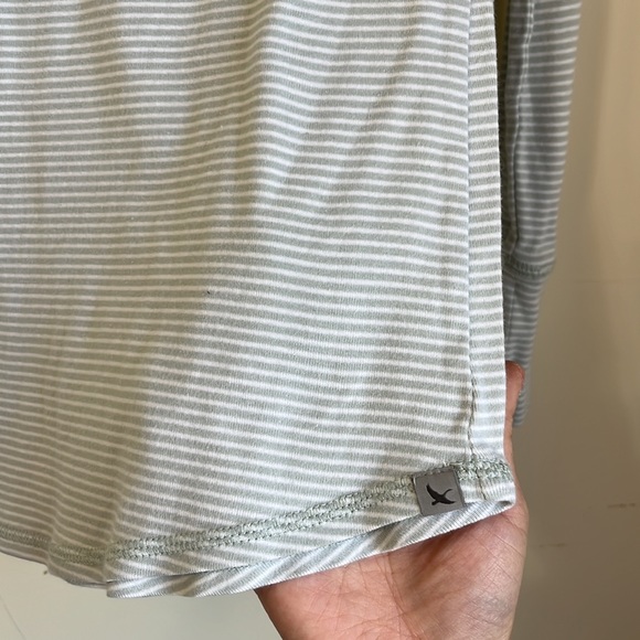 Eddie Bauer Green & White Striped Cotton Hoodie Size XS - Picture 4 of 7